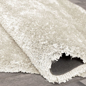Alma Afro Shag Plain Snow White Rug