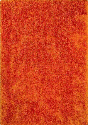 Alma Afro Shag Plain Tangerine Rug