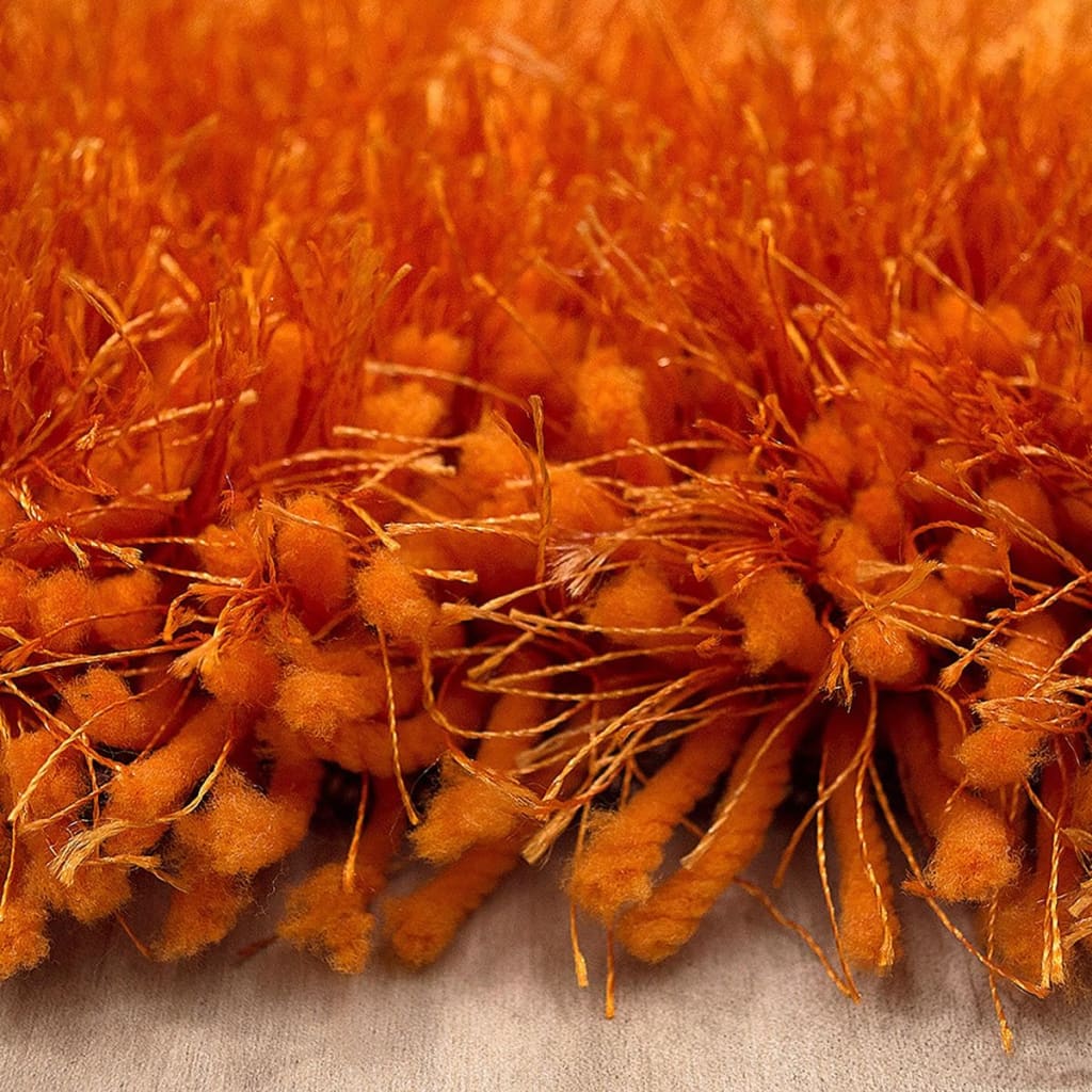 Alma Afro Shag Plain Tangerine Rug