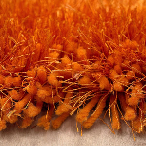 Alma Afro Shag Plain Tangerine Rug
