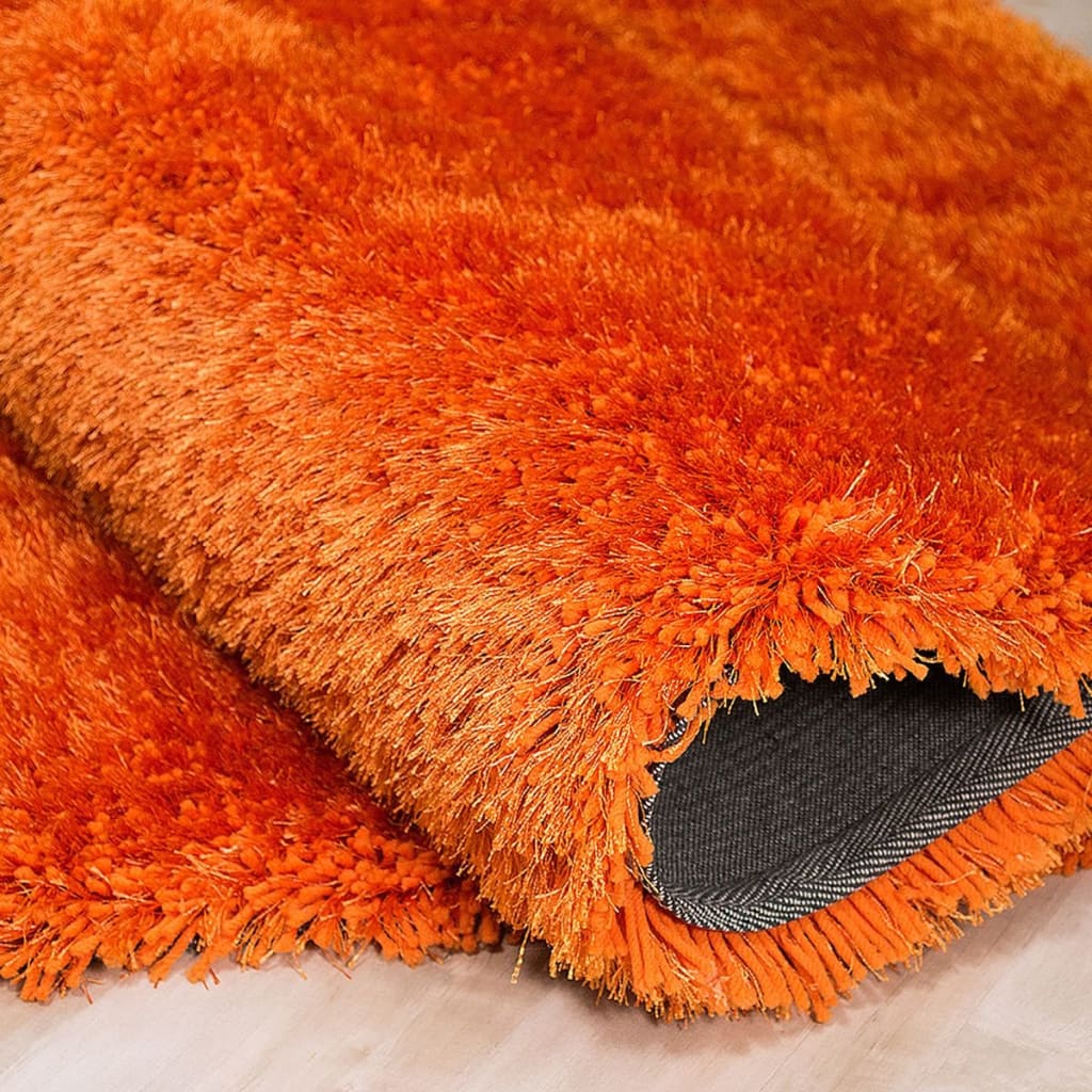 Alma Afro Shag Plain Tangerine Rug