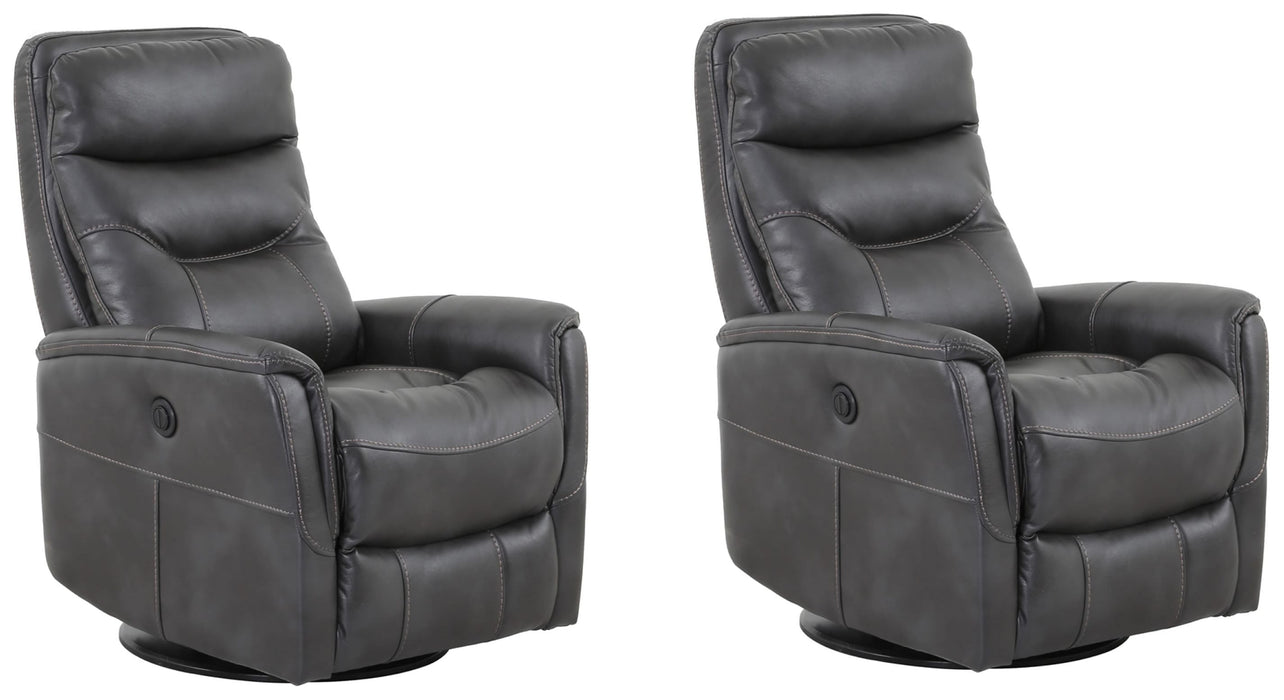 Modern Living - Gemini Power Swivel Glider Recliner in Flint (Set of 2) - MGEM#812GSPB-2-FLI