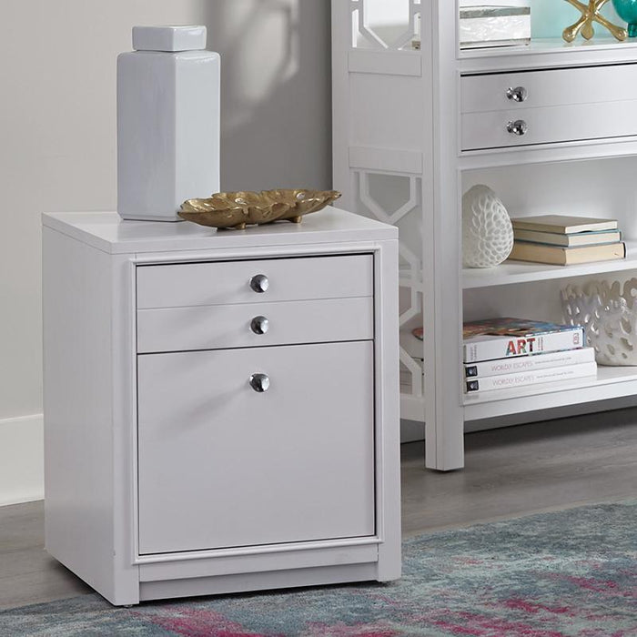 Modern Furniture - Ardent Paris White Rolling File Cabinet - ARD#375