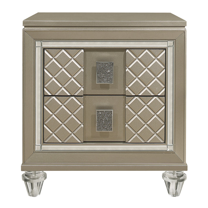 Loudon Champagne Metallic Youth Nightstand