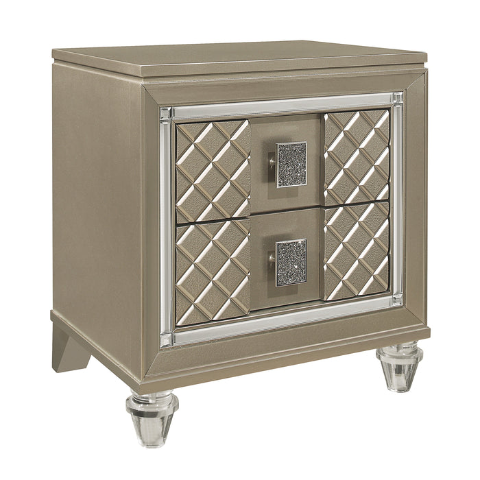 Loudon Champagne Metallic Youth Nightstand