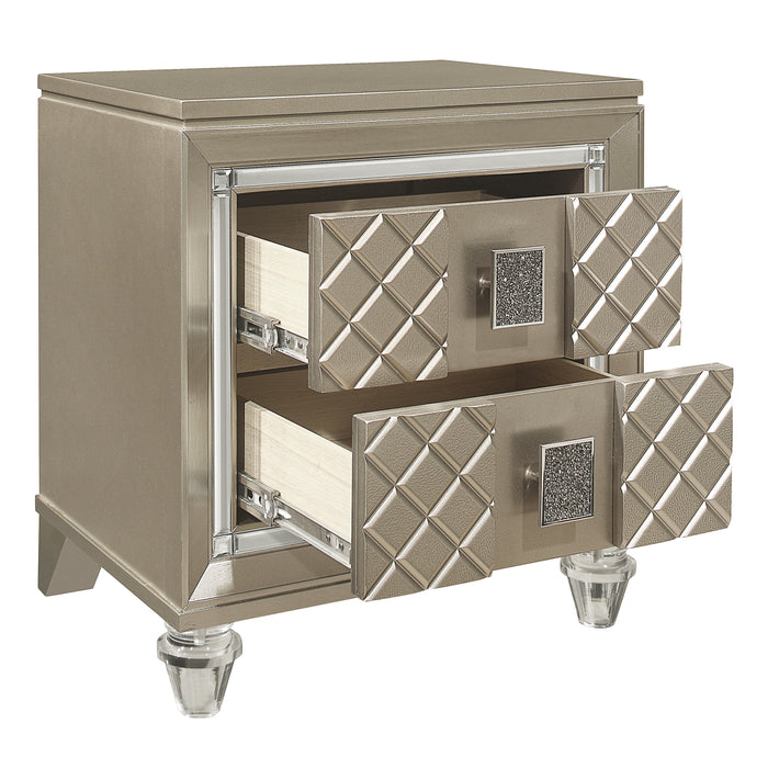 Loudon Champagne Metallic Youth Nightstand