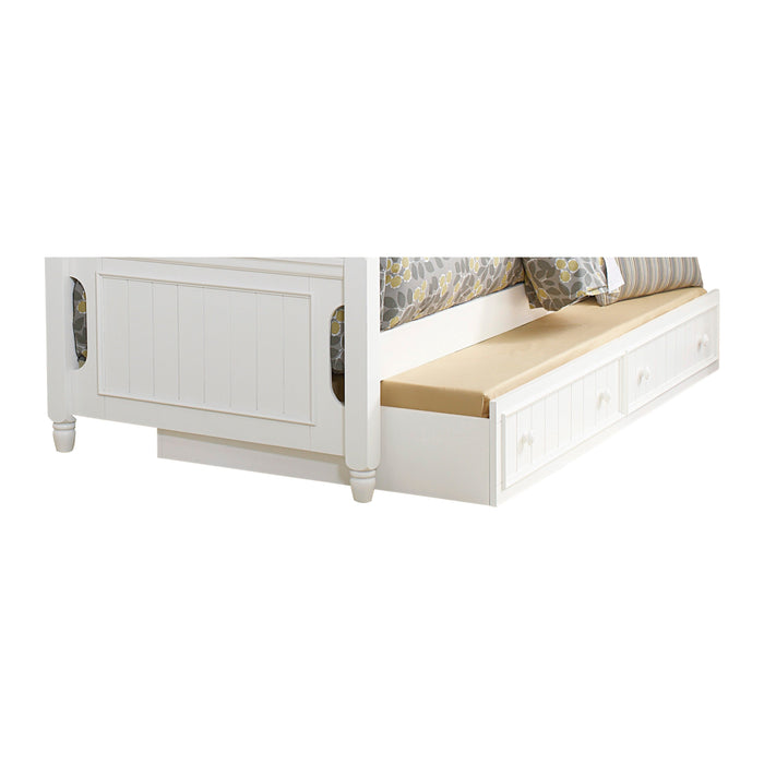 Clementine White Twin/Twin Bunk Bed with Twin Trundle