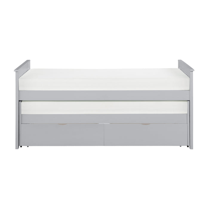 Orion Gray Twin/Twin Bed with Storage Boxes