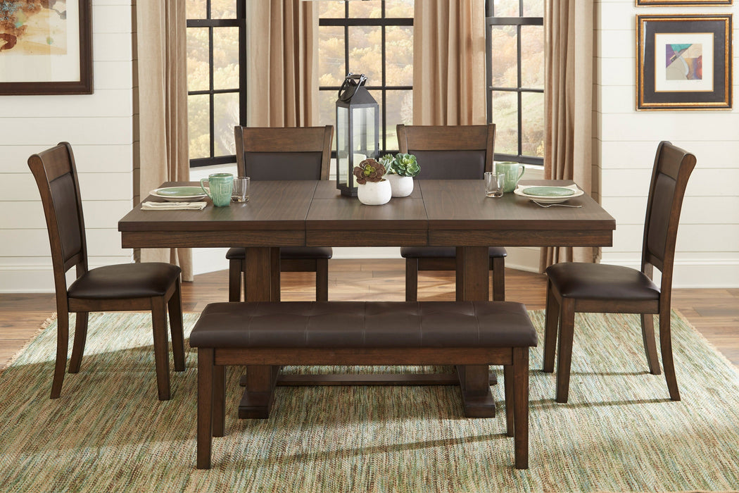 Wieland Rustic Brown Dining Bench