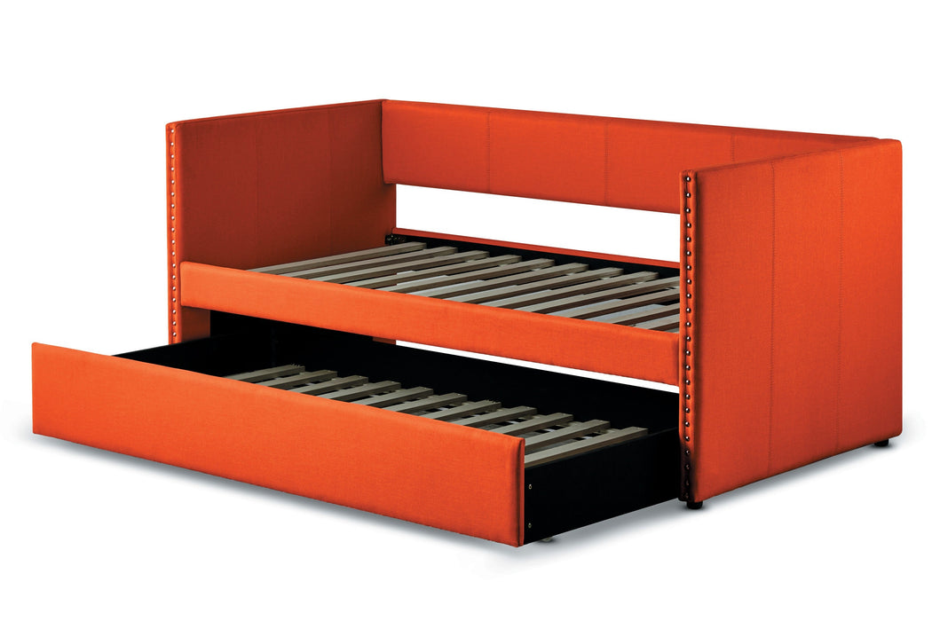 Therese Orange Daybed with Trundle