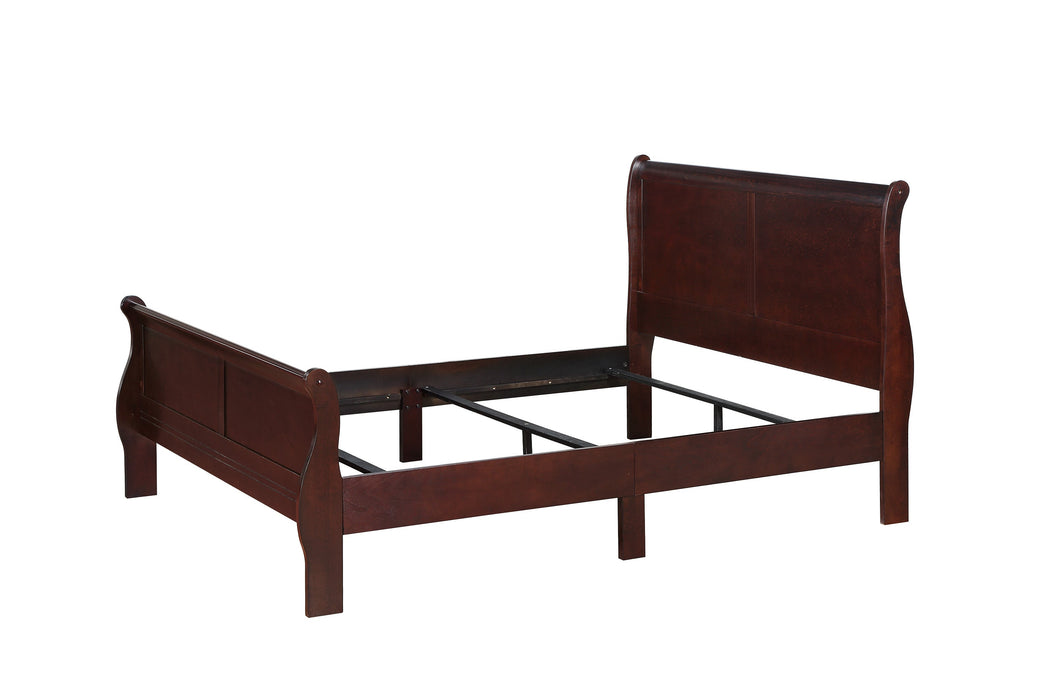 Louis Philip Cherry King Sleigh Bed