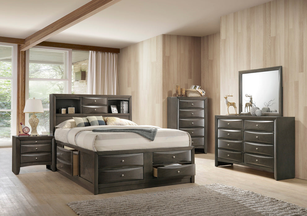 Emily Gray Queen Storage Platform Bed