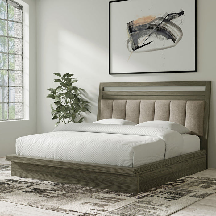 Modern Furniture - Pure Modern King Platform Bed in Moonstone - BPUR#1266-3