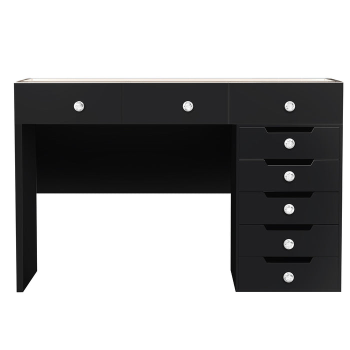 VANITII Diana Vanity Desk - 8 Storage Drawers