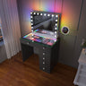 VANITII Mini Diana Vanity Desk with Hollywood Style RGB Music Mirror