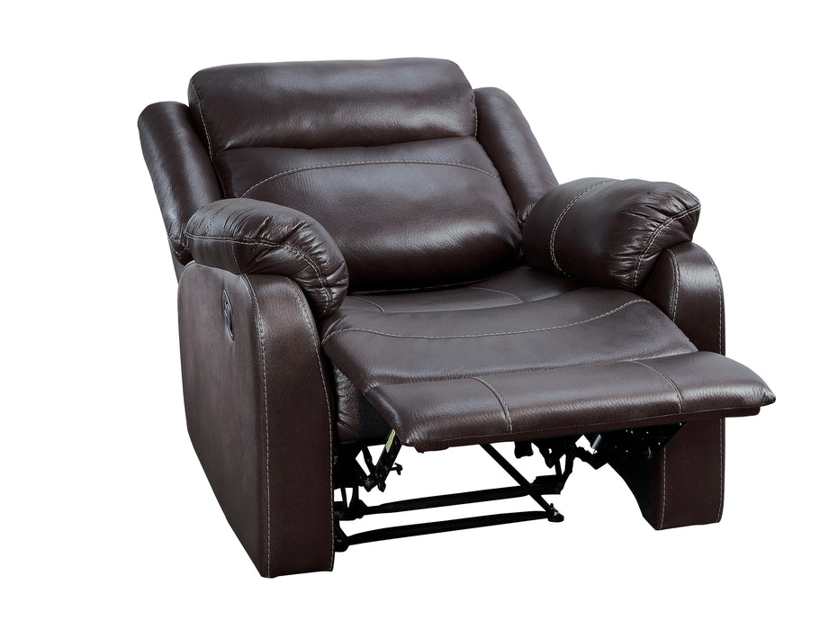 Yerba Brown Microfiber Lay Flat Reclining Chair