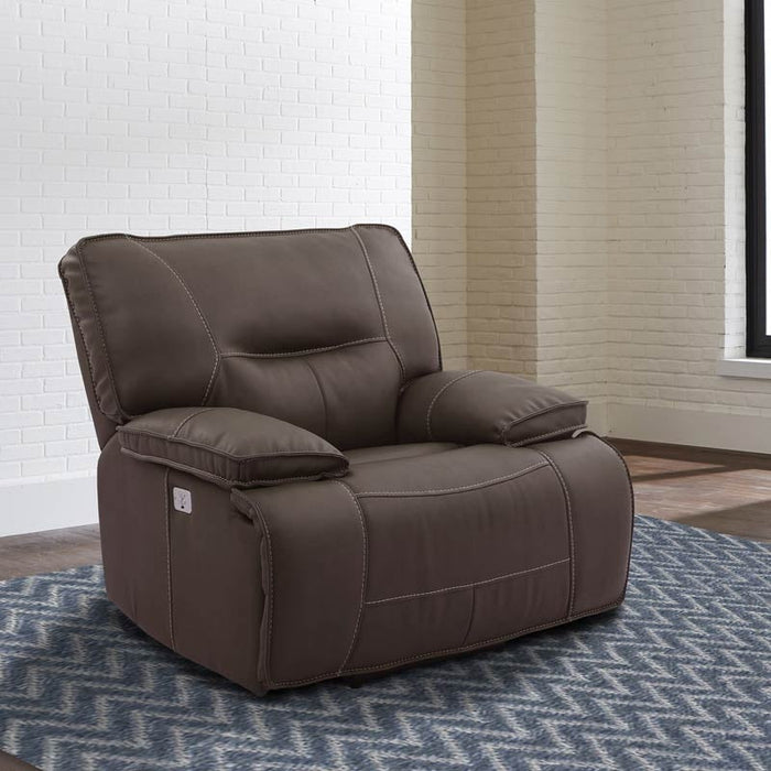 Modern Living - Spartacus Power Recliner with Power Headrest and USB Port in Chocolate (Set of 2) - MSPA#812PH-CHO