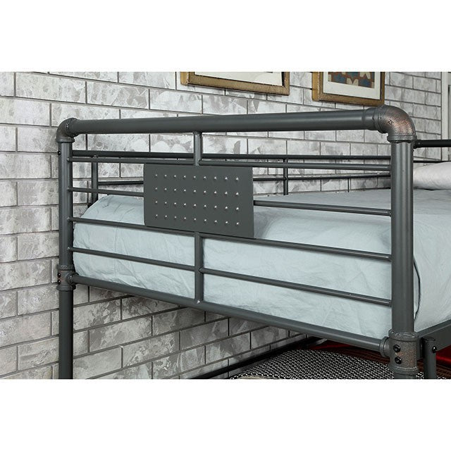 Olga III Sand Black Twin/Full/Queen Bunk Bed