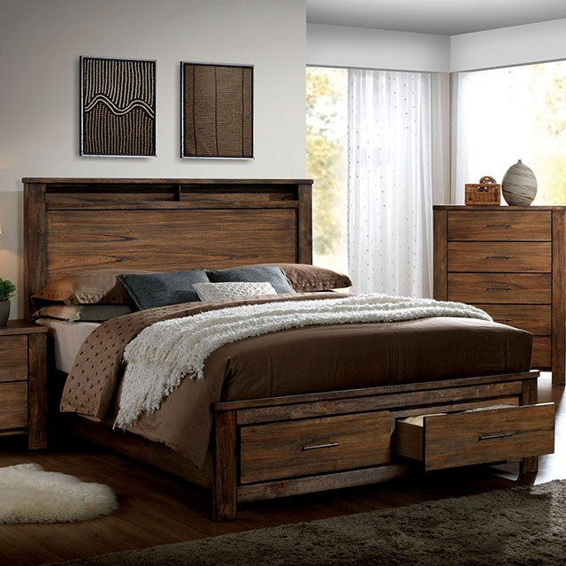 ELKTON Oak QUEEN BED image