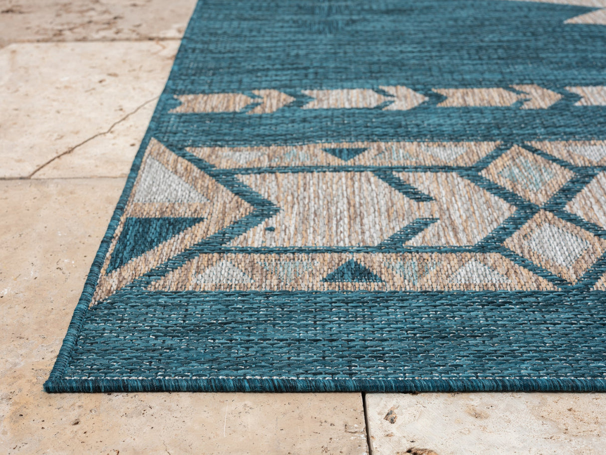 Coastal 664 Turquoise Rug
