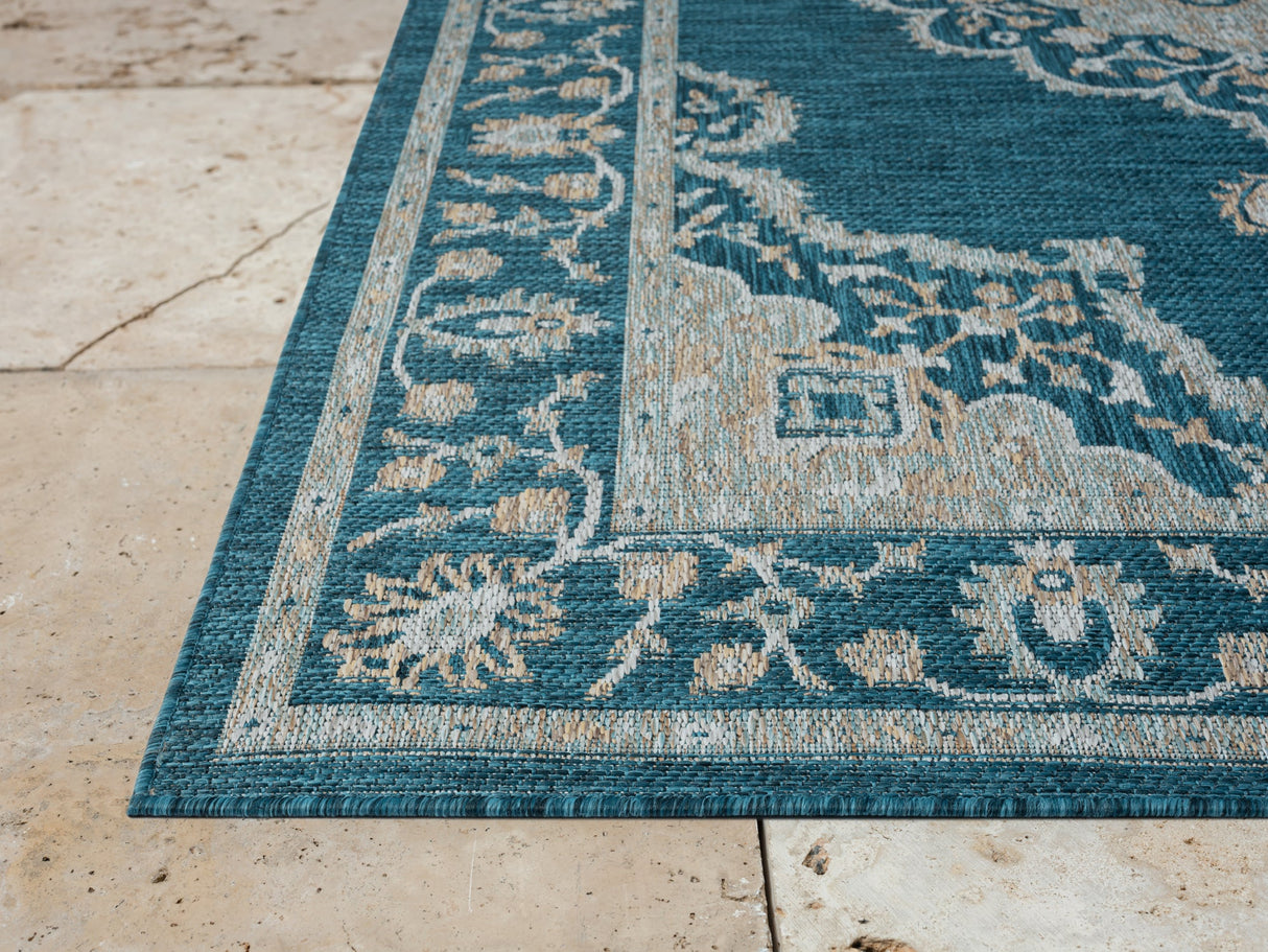 Coastal 672 Turquoise Rug