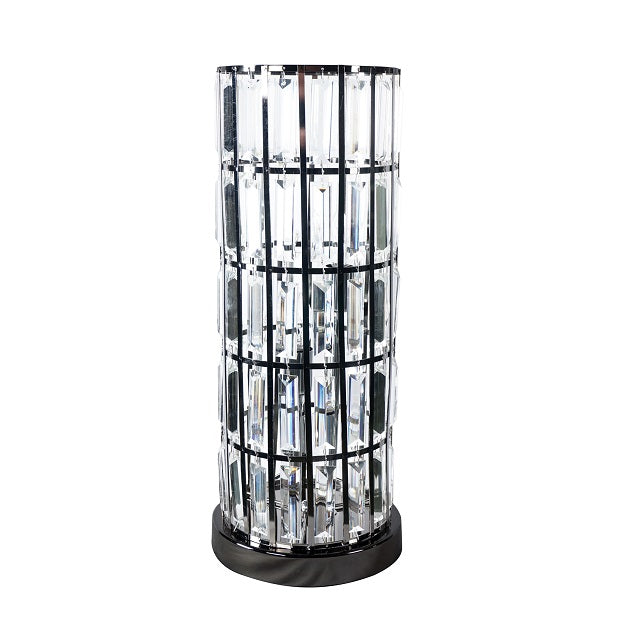 Column Black Nickel Table Lamp