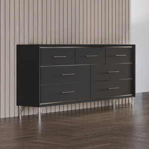 Ava - 7 Drawer Dresser - Ebony