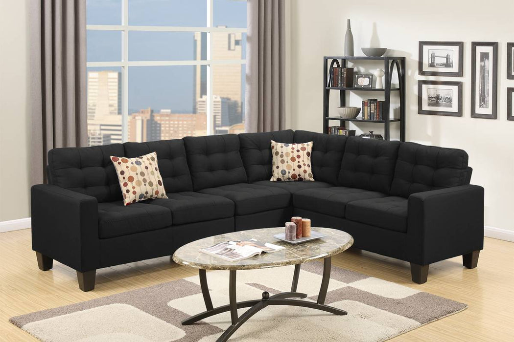 4pc Modular Sectional - Black