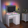VANITII Mini Diana Vanity Desk with Hollywood Style RGB Music Mirror