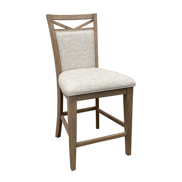 Modern Furniture - Americana Modern 2 Piece Cotton and Weathered Natural Counter Chair Set - DAME#2226