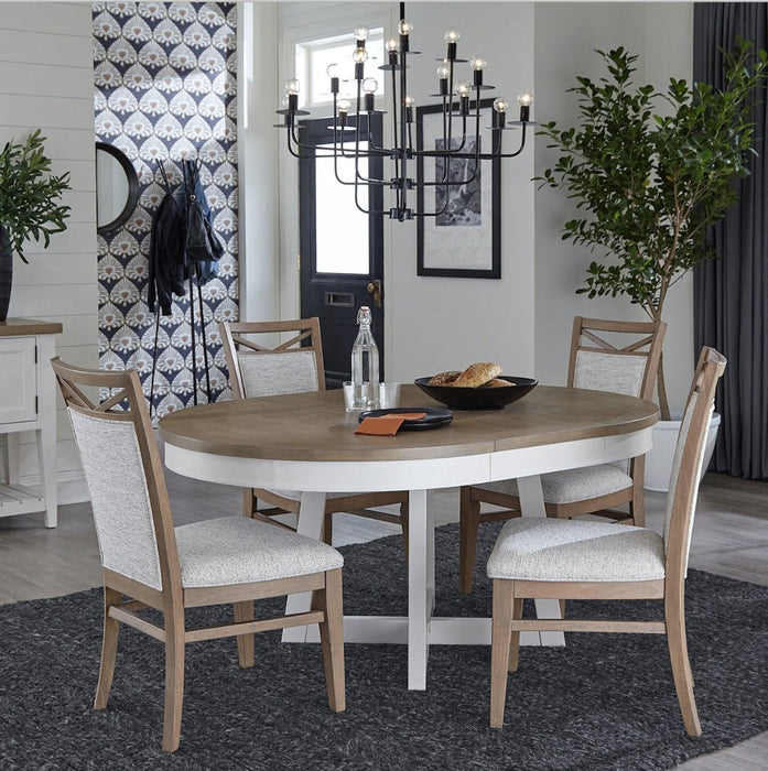 Modern Furniture - Americana Modern Dining Table 48 Inch Round to 66 Inch - DAME#48RND-COT