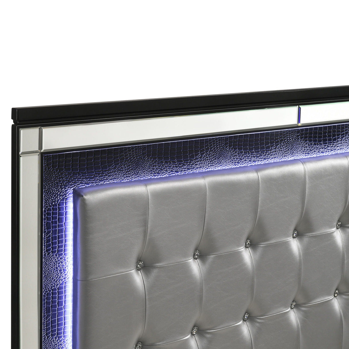 Valentino - 3/3 Twin Headboard - Black