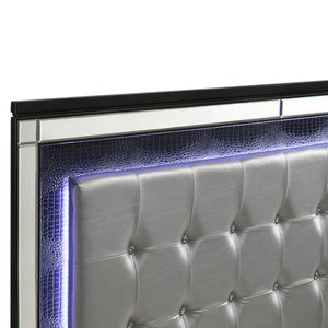 Valentino - 3/3 Twin Headboard - Black