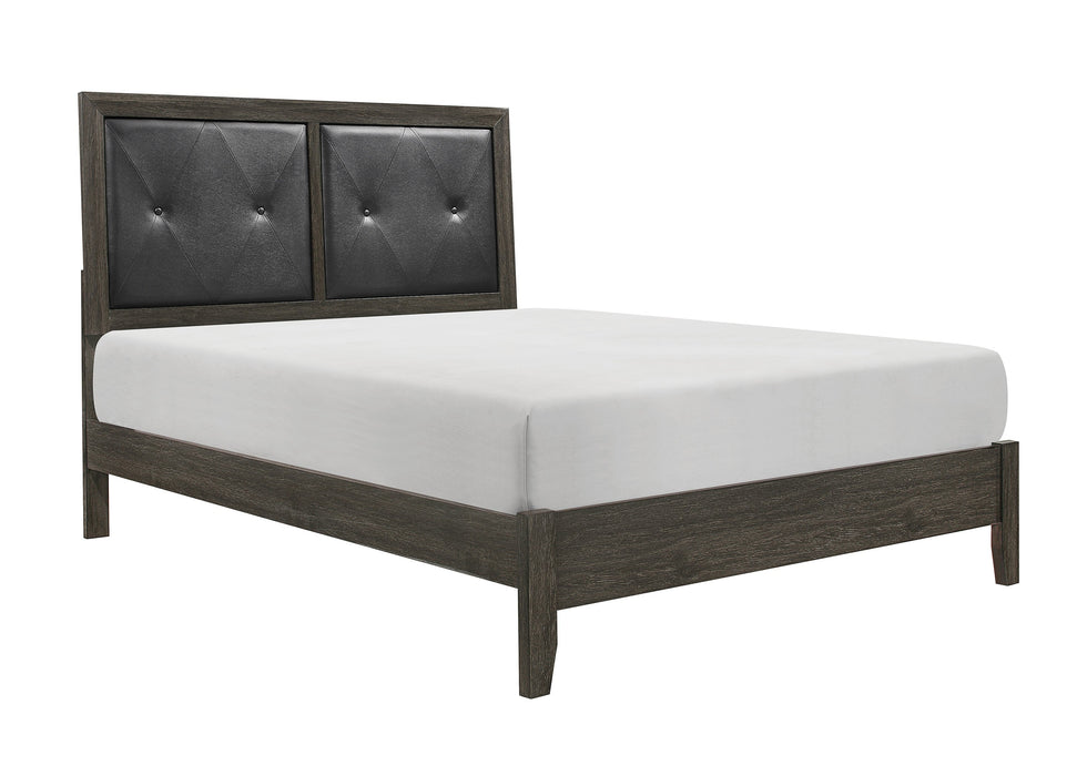 Edina Dark Gray Full Panel Bed