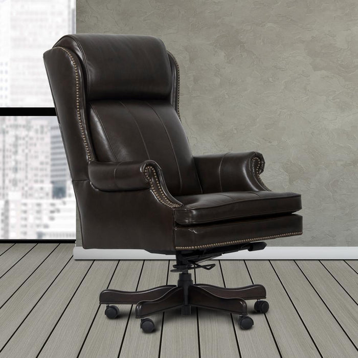 Modern Living - Pacific Brown Leather Desk Chair - DC#105-PBR