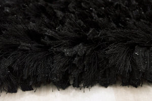 Decorative Shag Black Rug