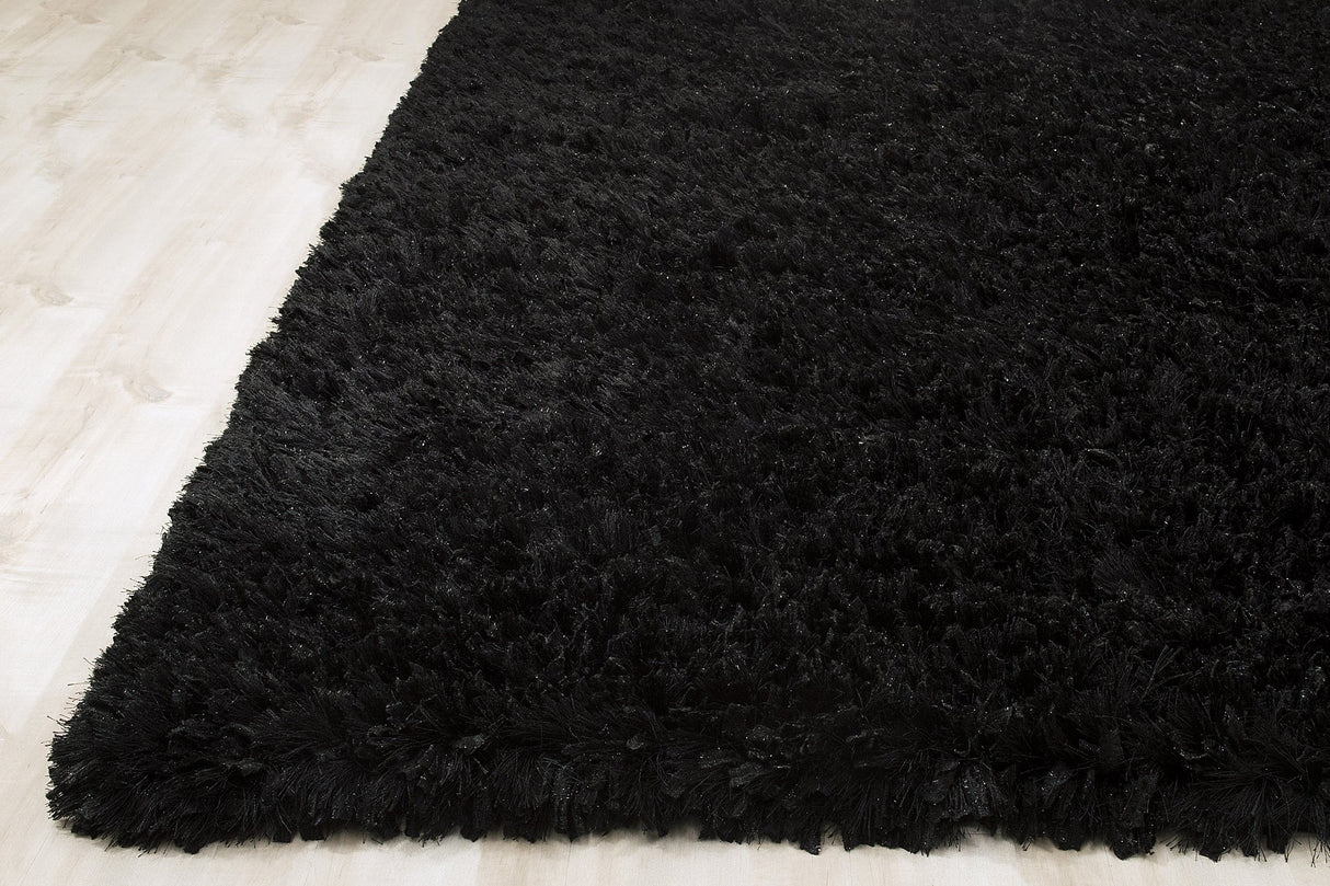 Decorative Shag Black Rug