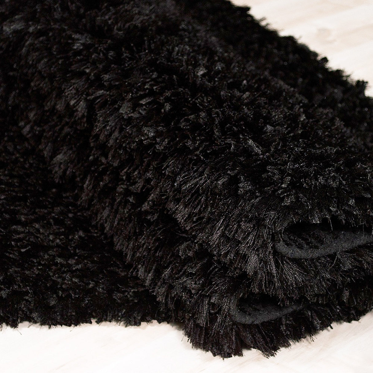 Decorative Shag Black Rug
