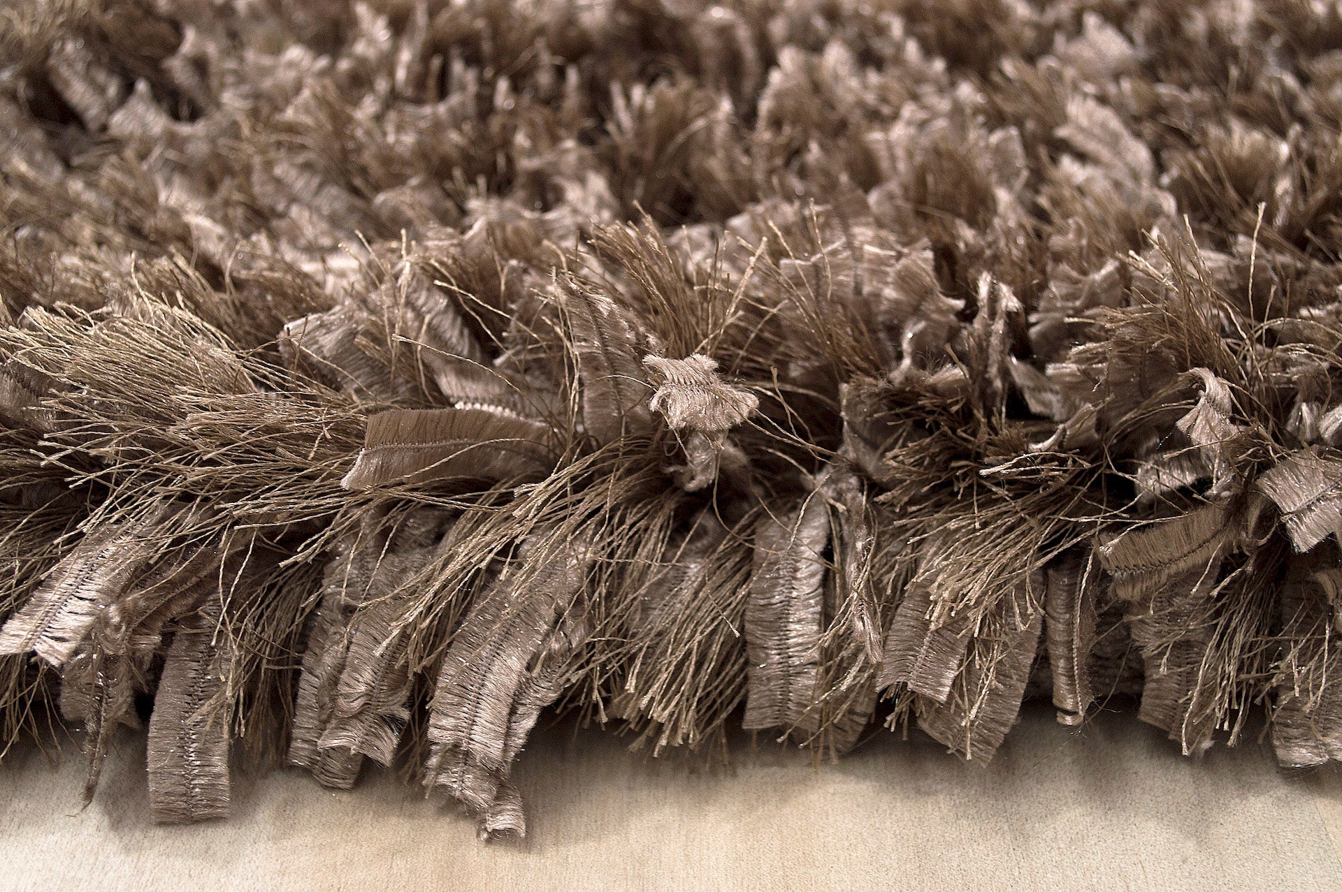 Decorative Shag Khaki Rug