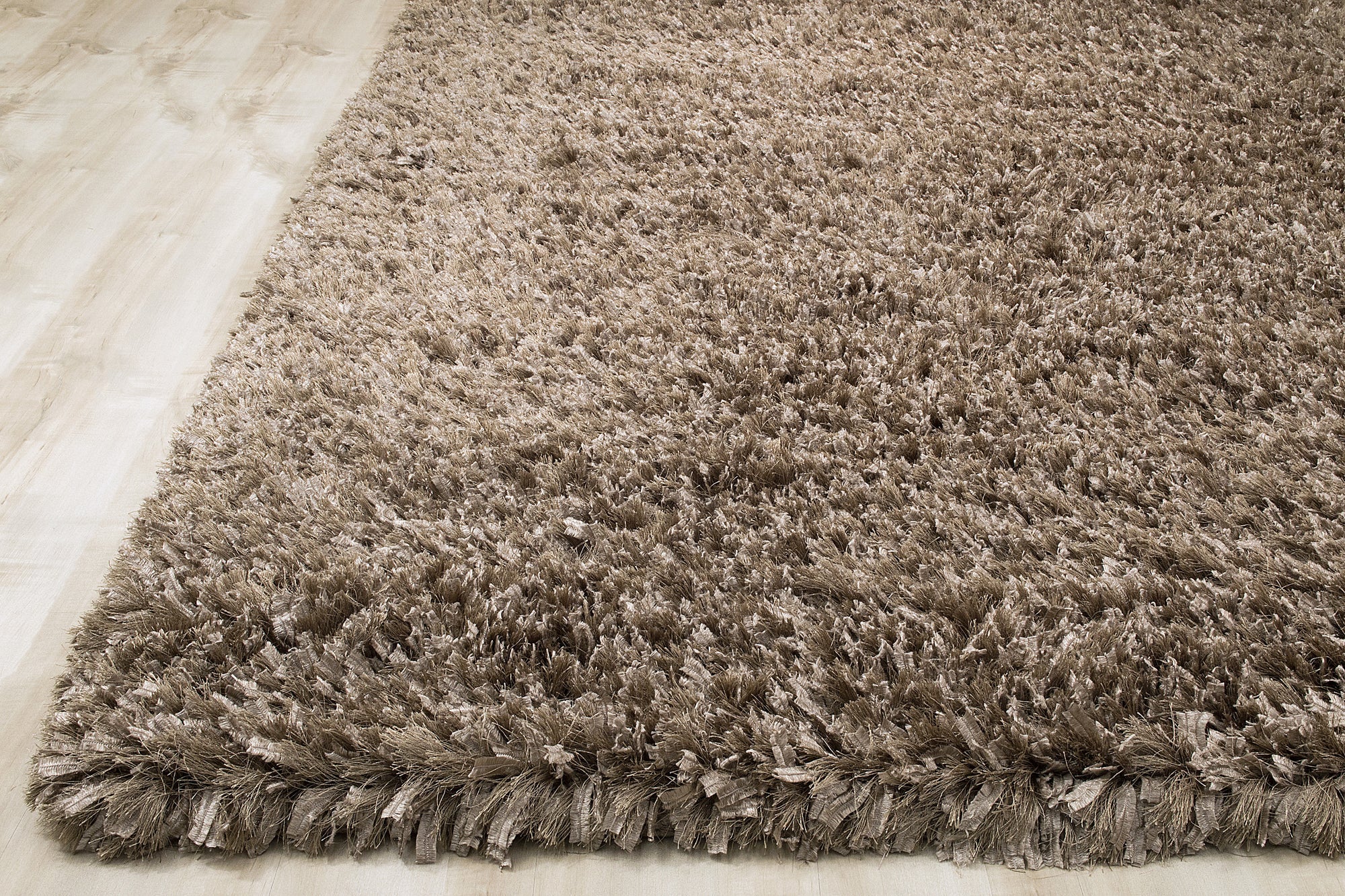 Decorative Shag Khaki Rug