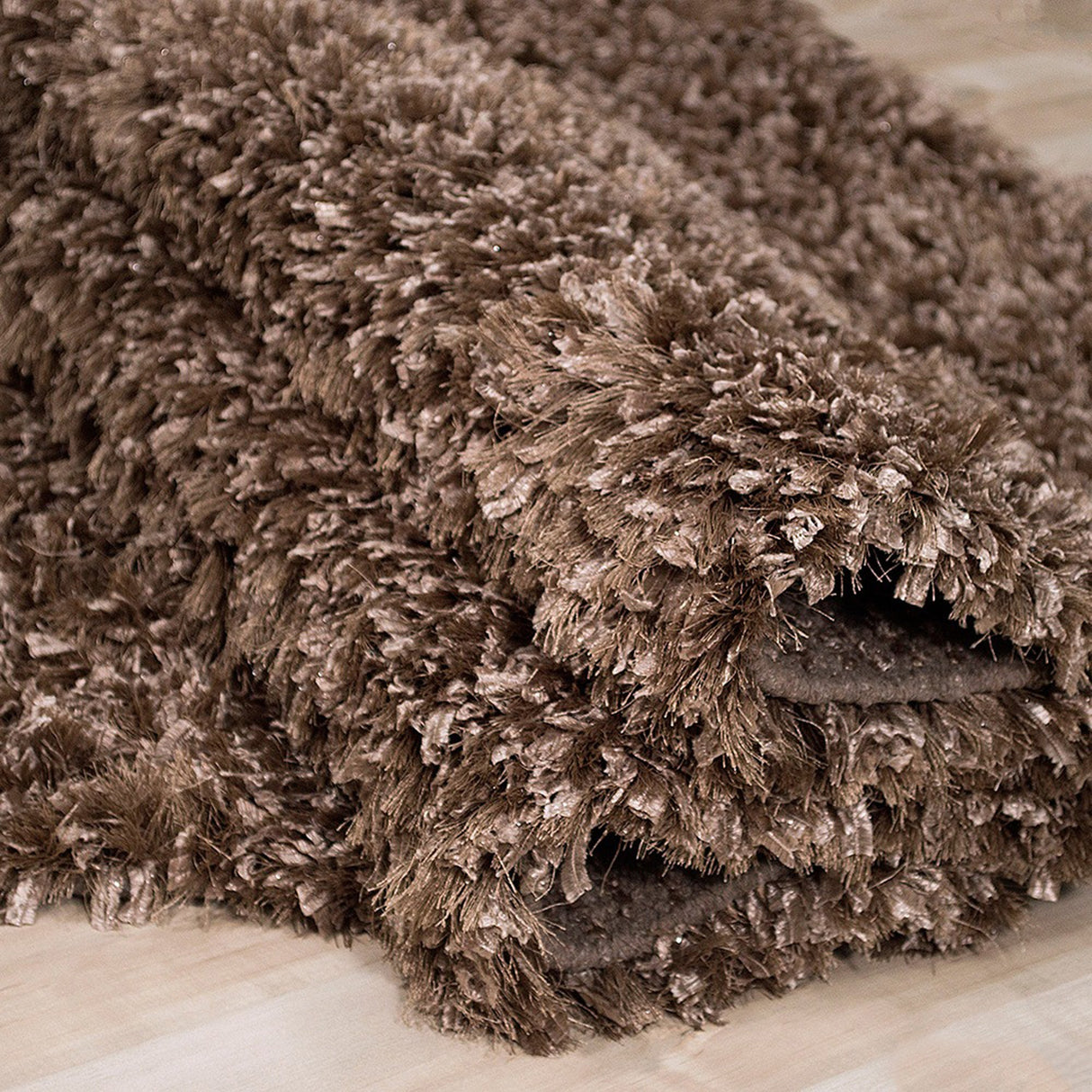 Decorative Shag Khaki Rug