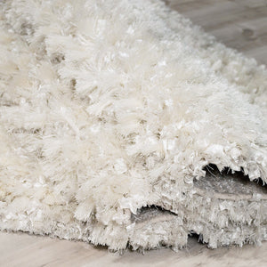 Decorative Shag White Rug