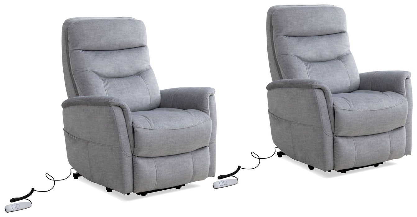 Modern Living - Gemini Power Lift Recliner with Articulating Headrest in Capri Silver (Set of 2) - MGEM#812LIFT-2-CSI