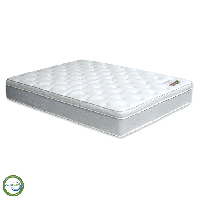 Bird Of Paradise White 11" Euro Pillow Top Mattress, E.King