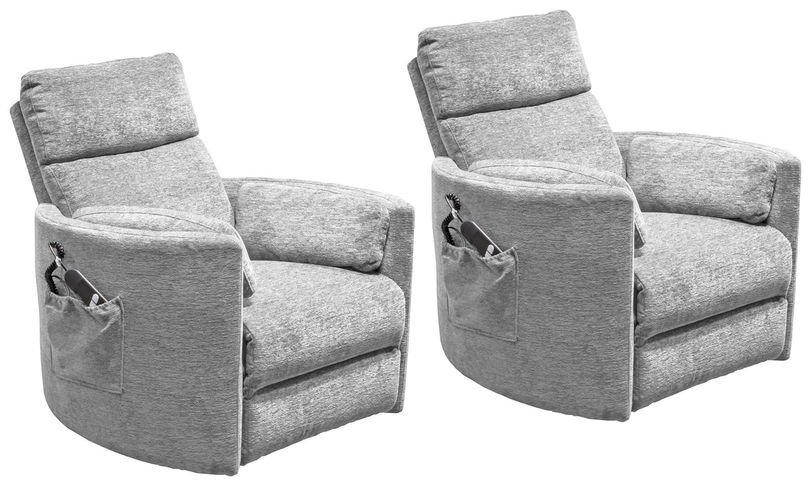 Modern Living - Radius Swivel Power Glider Recliner in Mineral (Set of 2) - MRAD#812LIFT-2-MIN