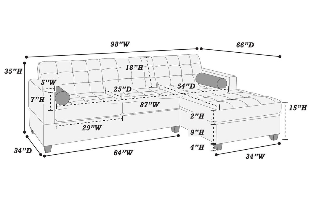 2-Pcs Sectional Sofa