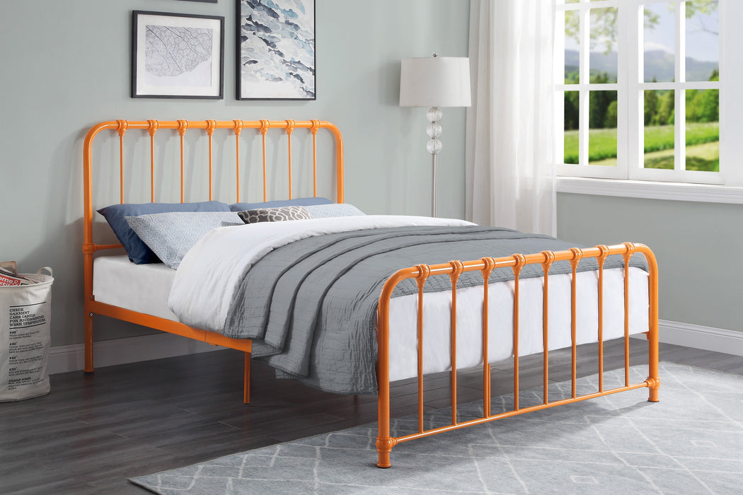 Bethany Orange Full Metal Platform Bed