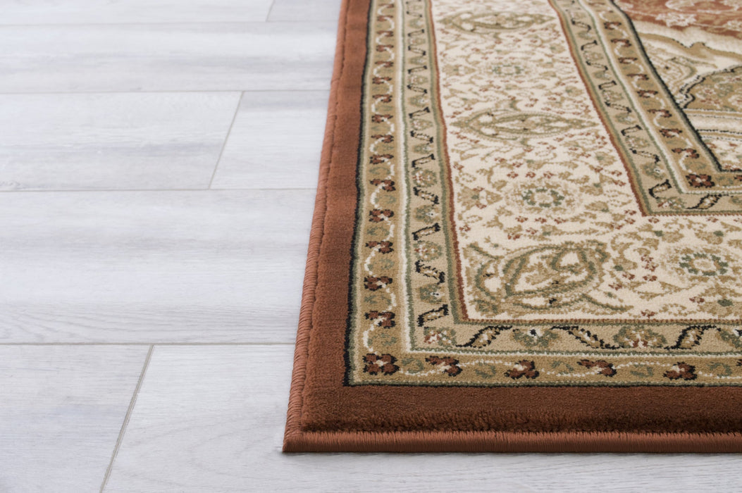 American cover design / Persian weavers Elegance 206 Brown Rug