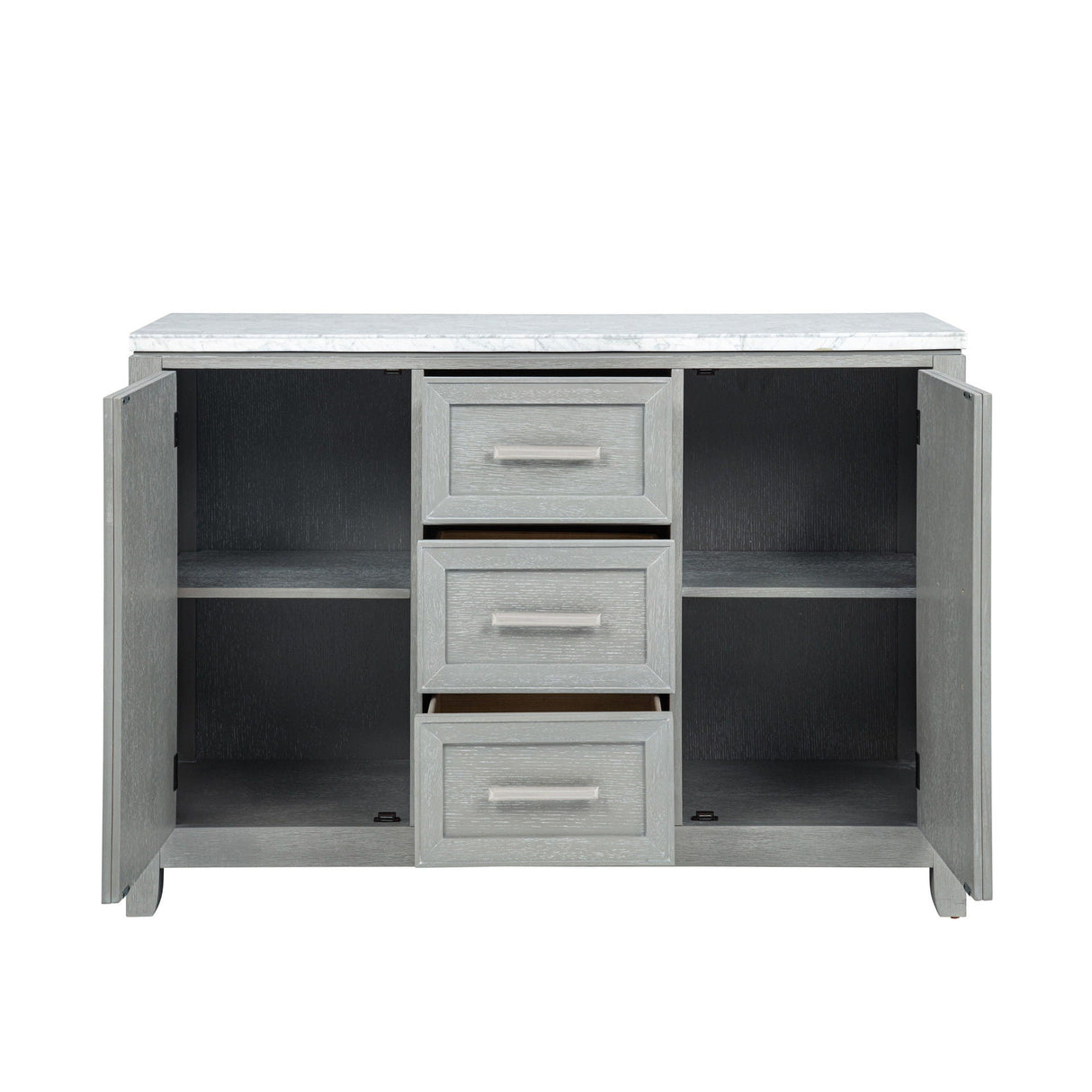 Fiona - Marble Top Dining Buffet / Server - Mist Gray