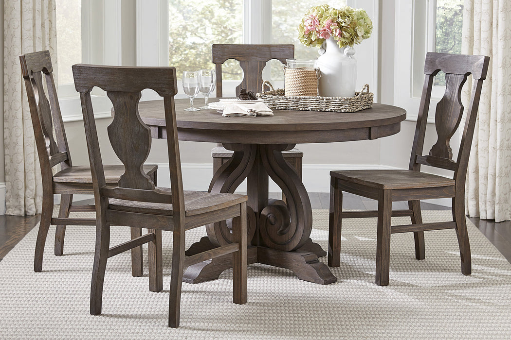 Toulon Dark Oak Round Dining Table